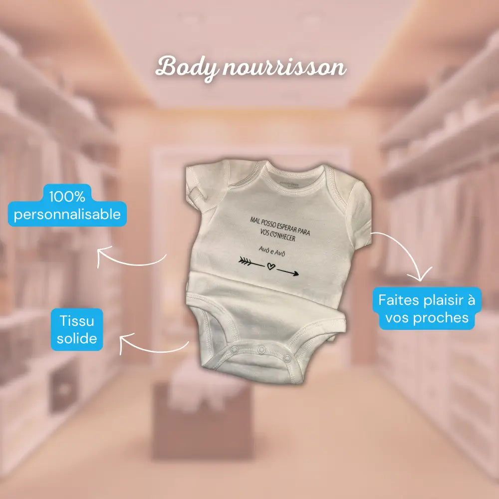 Body nourrisson personnalisé My Store