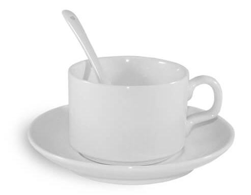 Tasse à café avec soucoupe et cuillère AC Création