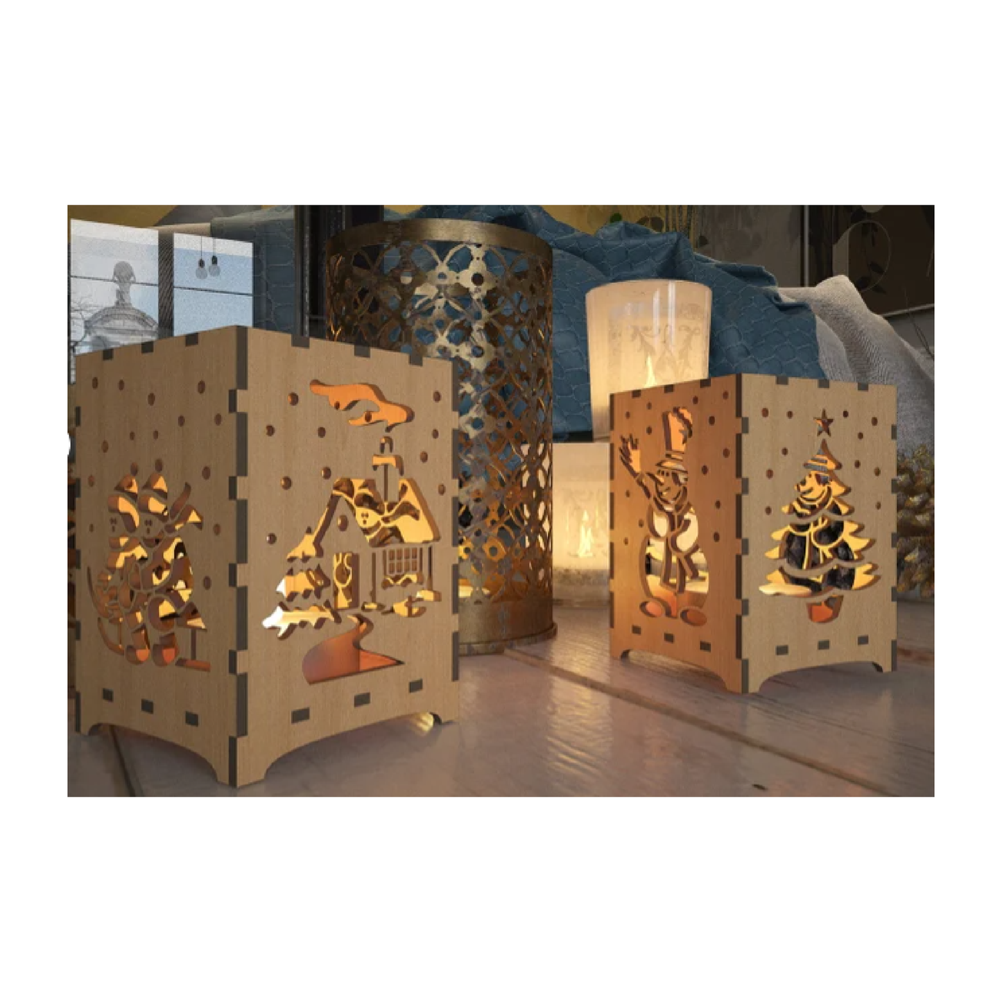 Bougeoir de noël AC Création