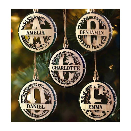 Boule de Noël avec prénom AC Création