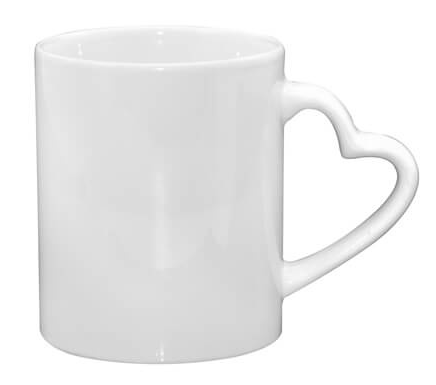 Mug avec poignée en coeur AC Création