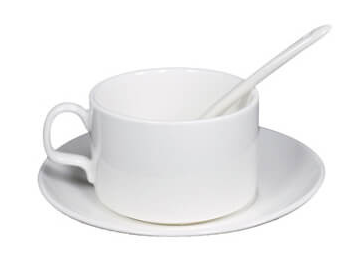 Tasse à café avec soucoupe et cuillère AC Création